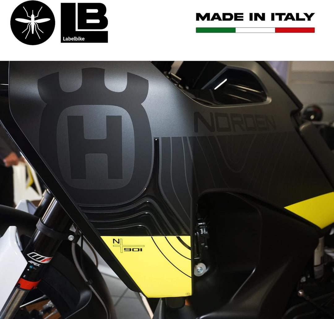 labelbike - 3D Aufkleber Protektoren Motorrad-Tankseitenabweiser kompatibel mit Husqvarna Norden 901