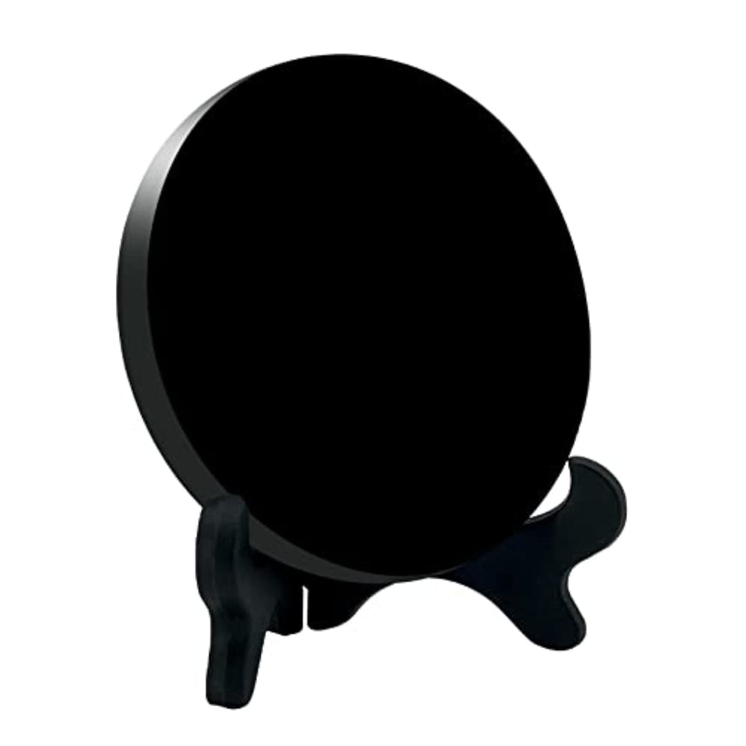 UGZDEA Schwarzer Obsidian Spiegel, Schwarzer Obsidian Wahrsagespiegel Für Heimdekoration-Yoga Medita