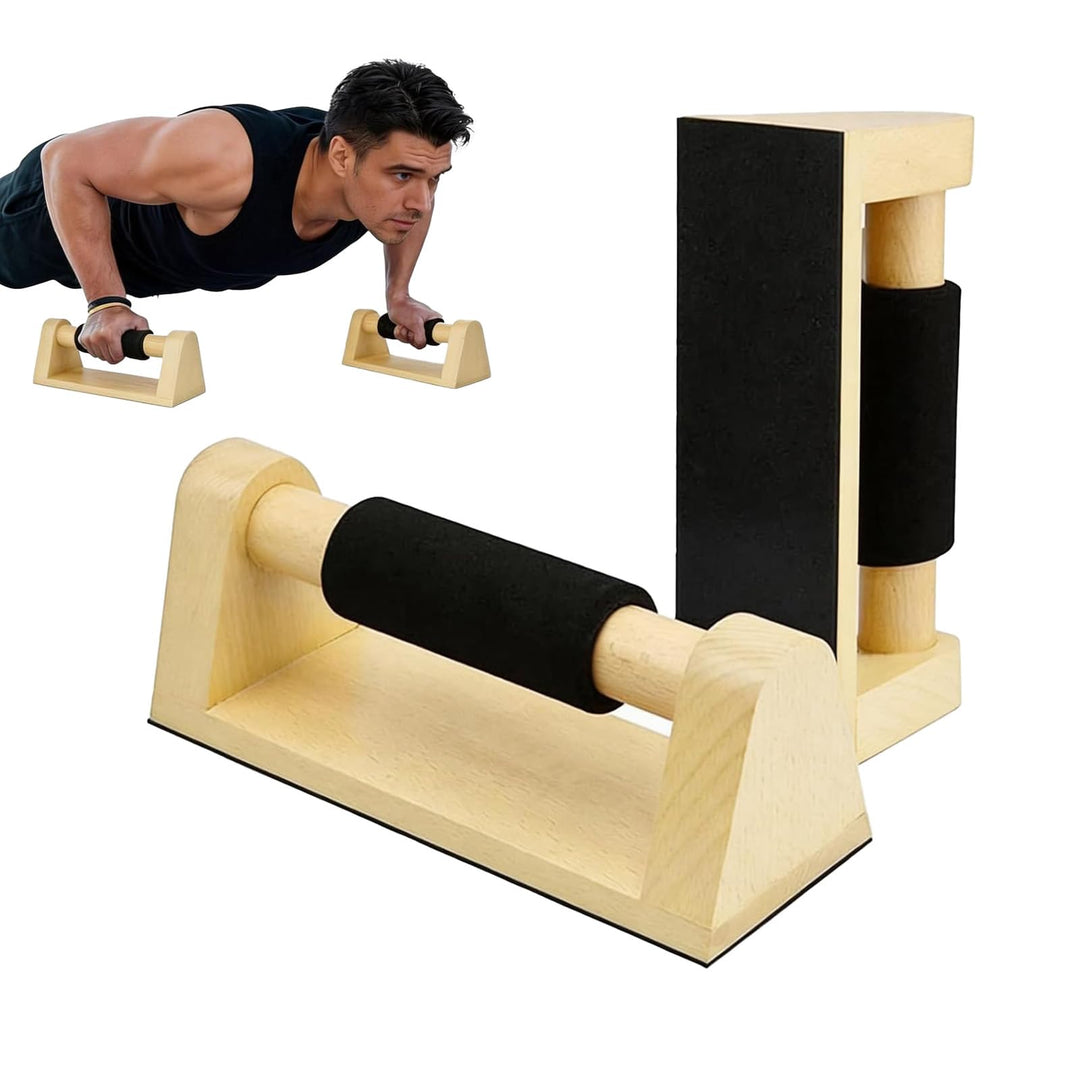 Liegestützgriffe, 2 Stück Liegestützgriffe aus Holz, Push Up Bars, Holz Parallettes, Calisthenics Eq