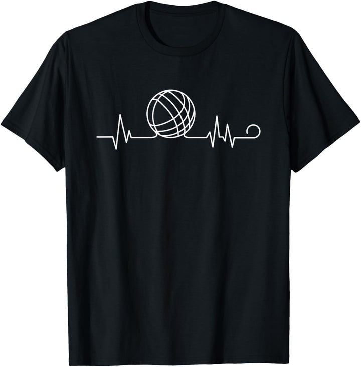 Boule Kugel Herzfrequenz Puls Petanque T-Shirt