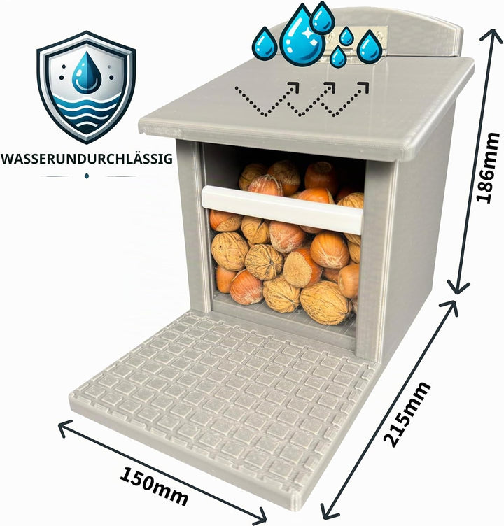 Eichhörnchen-Futterhaus – absolut witterungsbeständig, tierfreundlich, sehr langlebig und robust (ko
