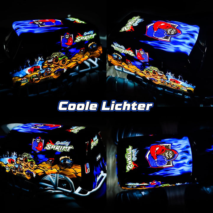 Monstertruck, 1:16 Ferngesteuerter Monstertruck Ferngesteuert mit Licht | 360°Drehung Monster Truck,