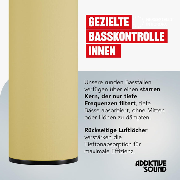 Addictive Sound Premium Schalldämmung Wand 100x30 cm Bassfalle - Akustikpaneele Wand zum Hause, Stud