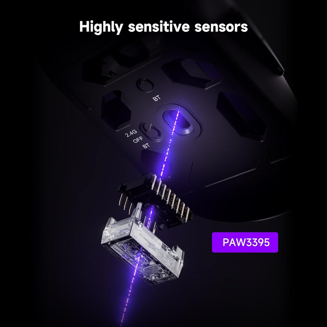 Akko Dash Max kabellose Gaming-Maus, 40g ultraleichte, PAW3395-Gaming-Sensor, kabellose (Bluetooth/2