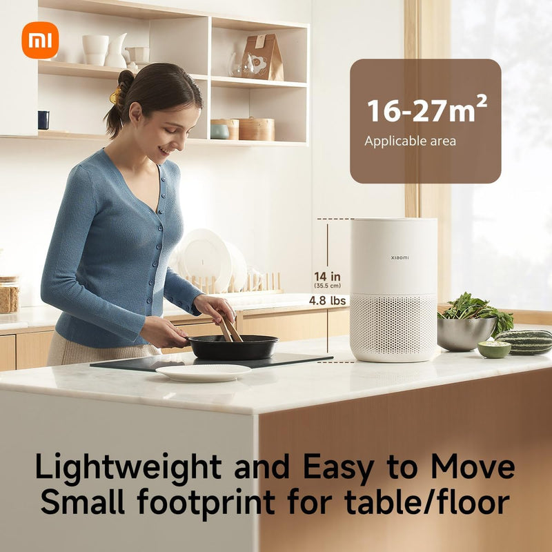 Xiaomi Smart Air Purifier 4 Compact Luftreiniger(beseitigt bis zu 99, 97% Tierhaare, Staub, Viren &