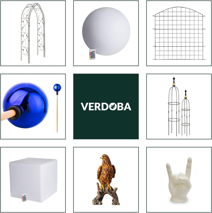 VERDOBA Gartendekoration Ente aus Kunstharz handbemalt - Gartenfiguren für aussen &amp; Wintergarten Dek