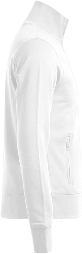 Stehkragen Zip Jacke Herren, Weiss, L Weiss L, Weiss L