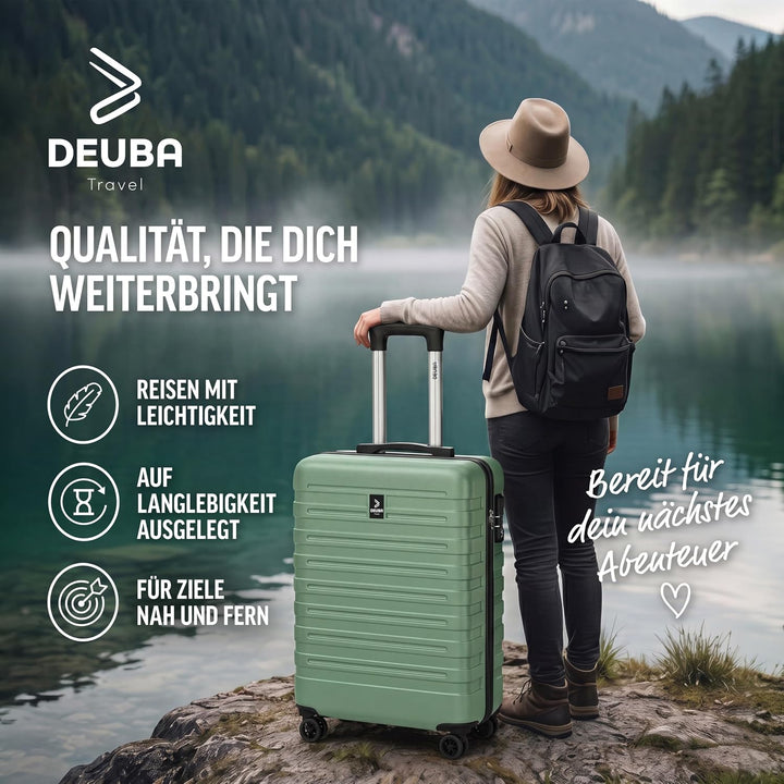 DEUBA TRAVEL Koffer Set 3tlg Hartschalenkoffer Mint, Mint