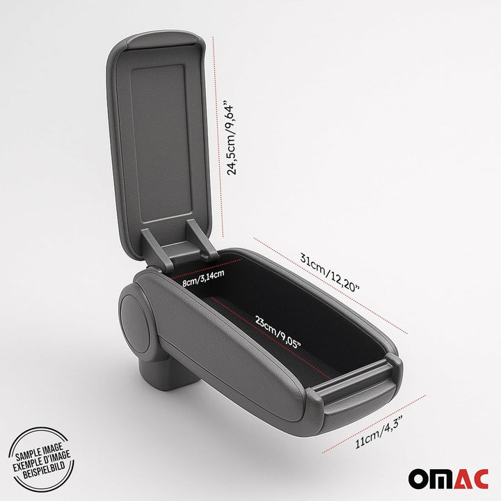 OMAC Armlehne für VW Touran 2003-2015 - Snap-On - ABS + Kunstleder - Keine Bohrung oder Installation