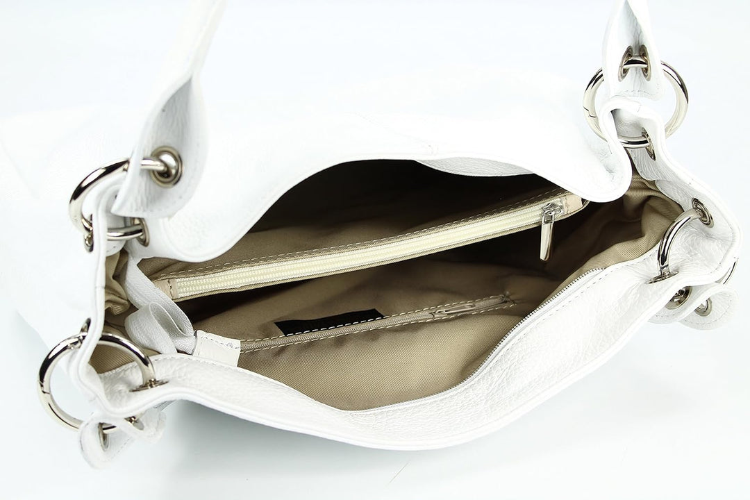 Belli italienische Leder Schultertasche Damentasche Handtasche Shopper Lilly - 33x28x14 cm (B x H x
