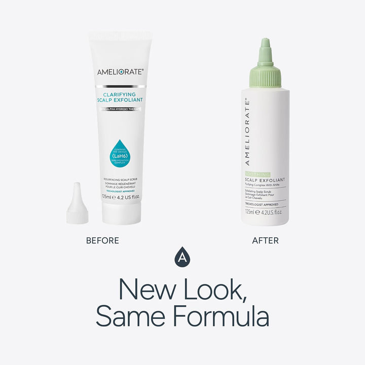 AMELIORATE Soothing Scalp Exfoliant 125ml | Gentle Scrub for Dry, Flaky, Itchy Scalp Relief | Remove