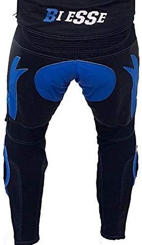 BI ESSE Motorradkombi Herren 2-teilig – Motorradanzug Leder & Textil, Jacke und Hose trennbar, verst