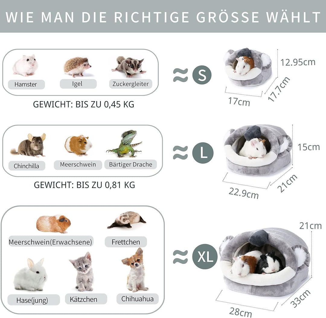 JanYoo Kleintierhöhle für Chinchilla, Igel, Meerschweinchen, Käfigzubehör, Spielzeug, für Bartagame,