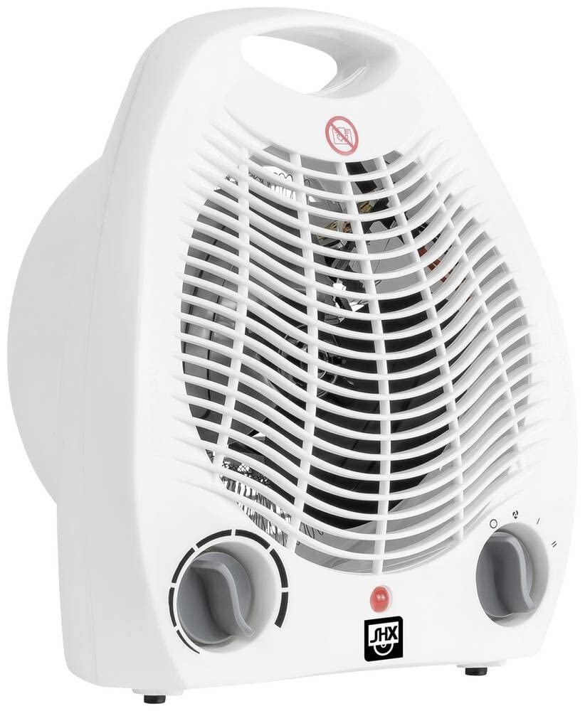 SHX Heizlüfter mit Kippschutz 2000W SHX01HL2000 – Heizlüfter mit Griff, 2000 Watt, Kippschutz, weiss