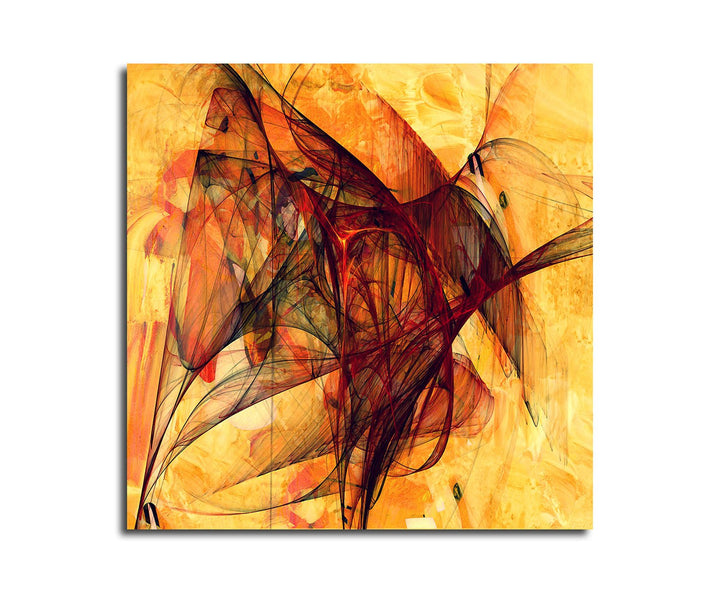 Paul Sinus Art Phantasie der Wärme - Abstrakt368_60x60cm Bild auf Leinwand Abstraktes Motiv quadrati