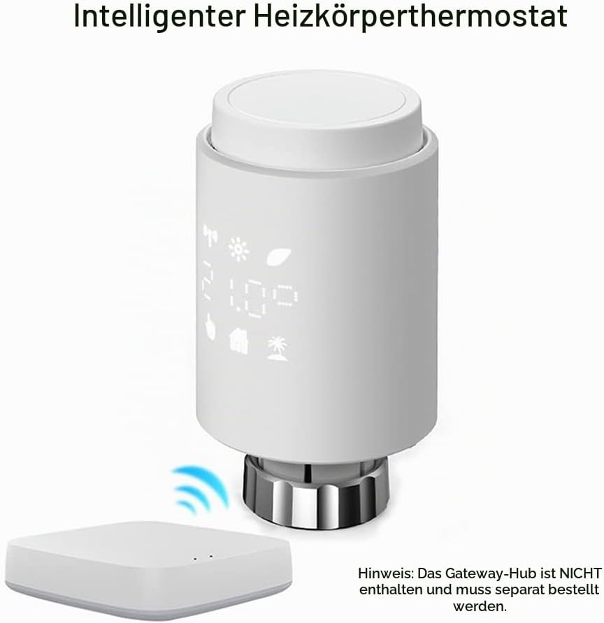 Smartes Heizkörperthermostat, Programmierbarer Heizungsthermostat, Thermostat Heizung Digital,Hausha