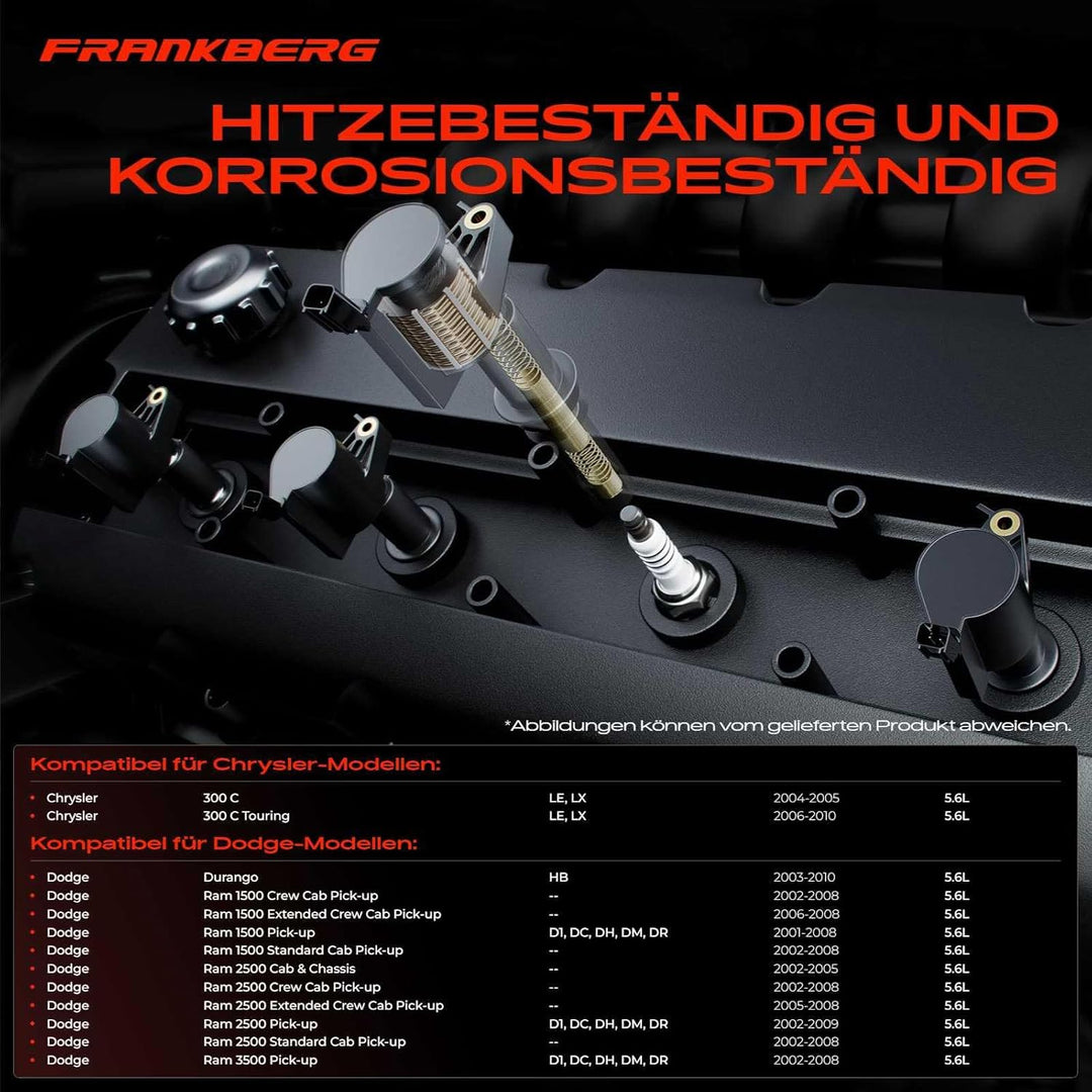 8x Zündspule Zündmodul für 300 C LX Ram 1500 2500 3500 D1 DC DH DM DR Durango HB 5.7L 2001-2010 5602