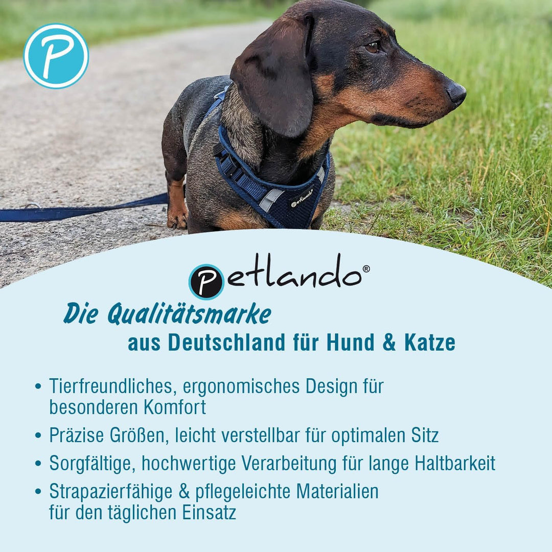 Petlando Hundegeschirr Mesh Vest, leichtes Brustgeschirr aus weichem Mesh & Nylon, stufenlos verstel