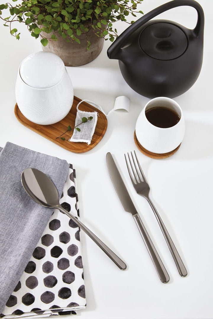 Rosenthal Sambonet - Linear PVD - Besteckset, Beteck, Essbesteck - Farbe: Schwarz - 30-teilig - Spül