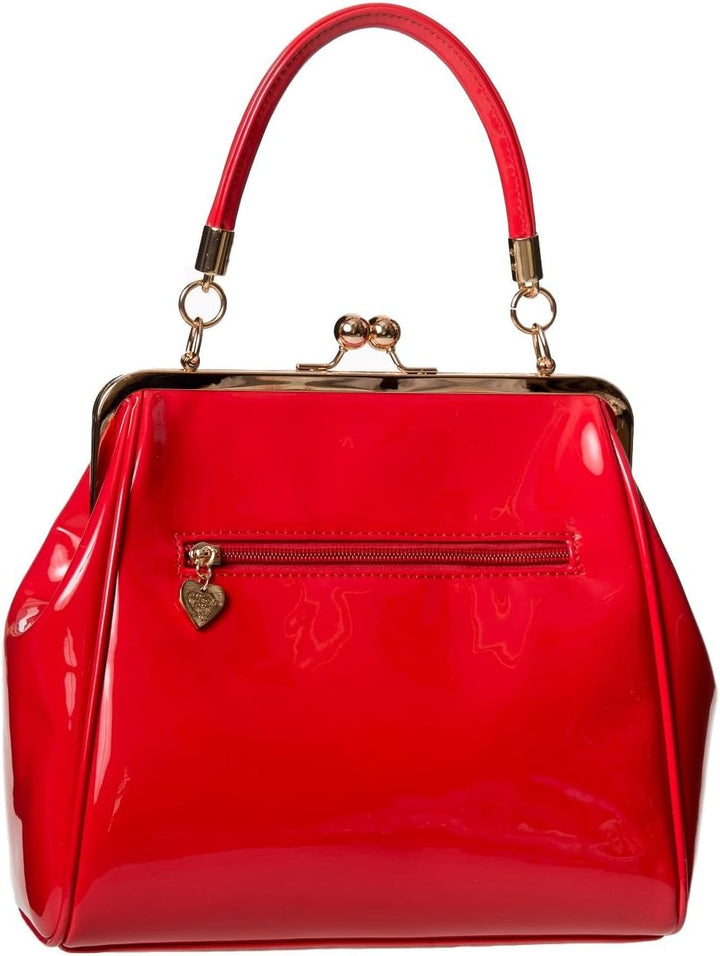 Banned Apparel American Vintage 50s Rockabilly glänzend handtasche - Rot