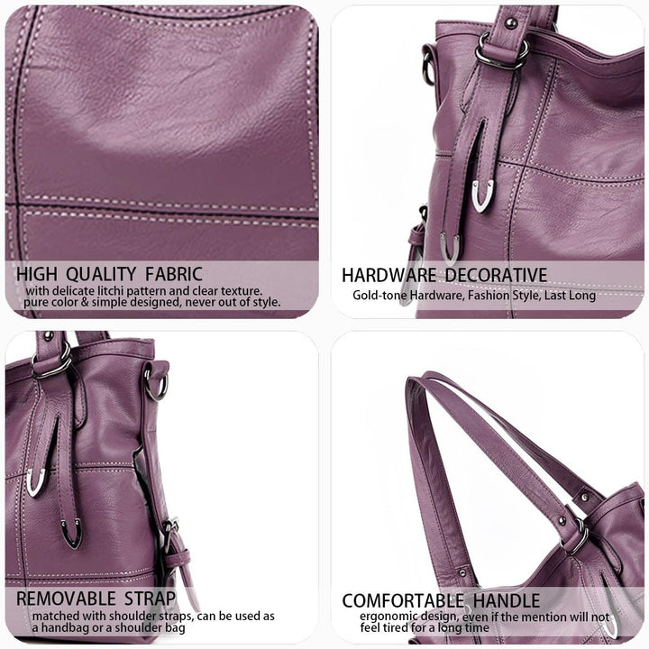 DEERWORD Damen Taschen Handtaschen Elegant Frau Schultertaschen Lack PU-Leder Henkeltaschen Schwarzr