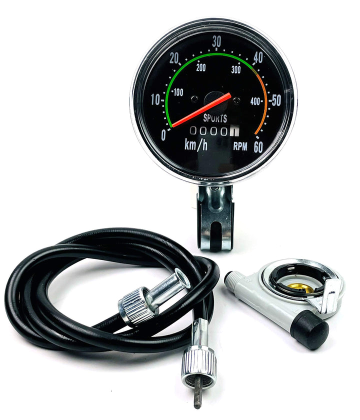 - Retro Look Analog Manuel Tachometer Fahrradcomputer Tacho Geschwindigkeitsmesser Kilometerzähler F