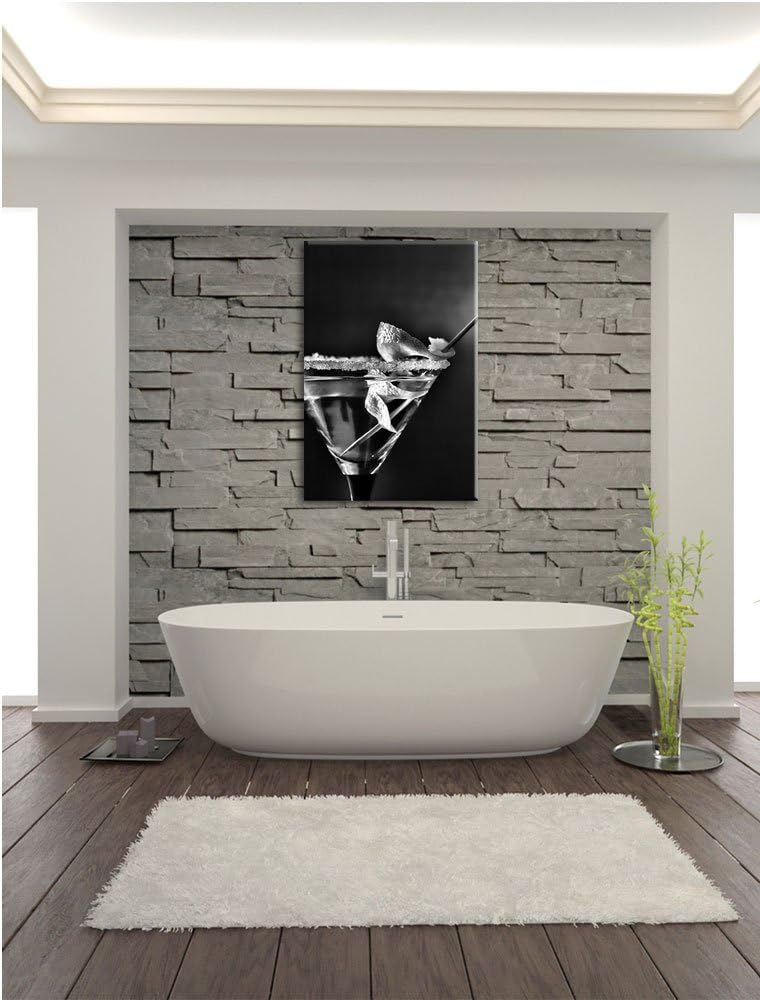Pixxprint Cocktail Glas als Leinwandbild/Grösse: 100x70 / Wandbild/Kunstdruck/fertig bespannt, 100x7