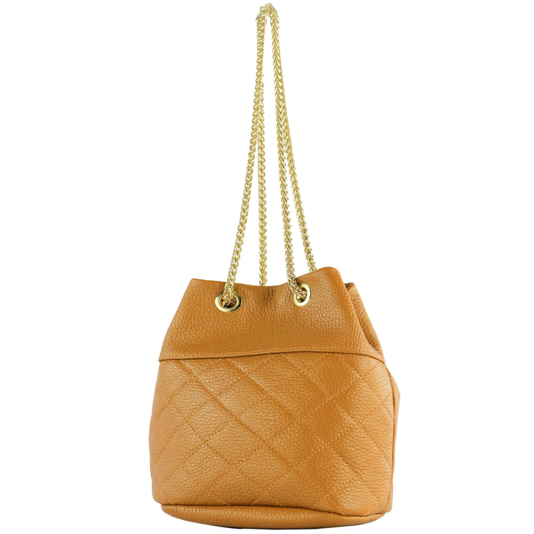 modamoda de - T245 - ital. Leder Damentasche Klein Small Camel, Camel