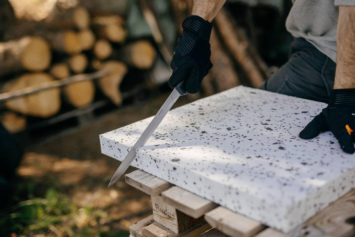 Fiskars Dämmstoffmesser, Gesamtlänge: 42 cm, Rostfreier Stahl, Schwarz, K20, 1001626