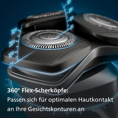 Philips Shaver Series 5000 – Elektrischer Nass- und Trockenrasierer für Herren mit ausklappbarem Tri