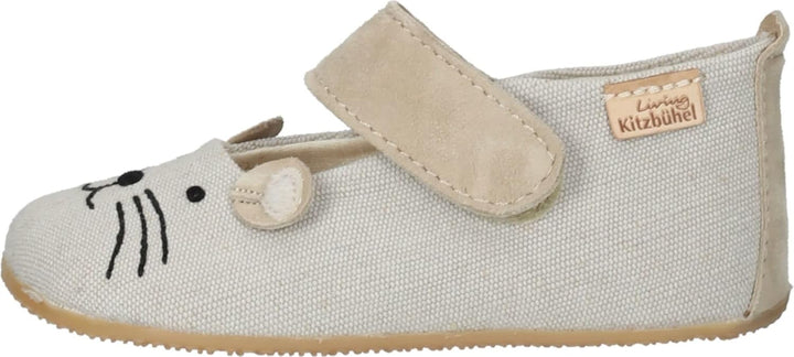 Living Kitzbühel Mädchen Babyballerina Maus Hausschuh, Sandstorm