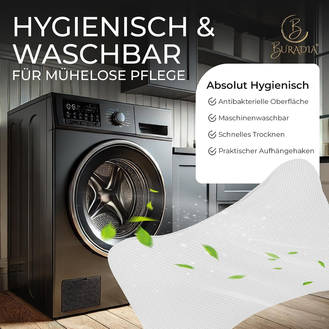 Badewannenkissen inkl. Wäschenetz - Ultimativer Komfort und Entspannung mit neuester Air Mesh Techno