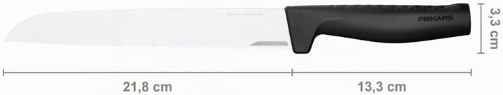 Fiskars Brotmesser, Hard Edge, Elegantes Design, Gesamtlänge: 35,1 cm, Rostfreier Stahl/Kunststoff,