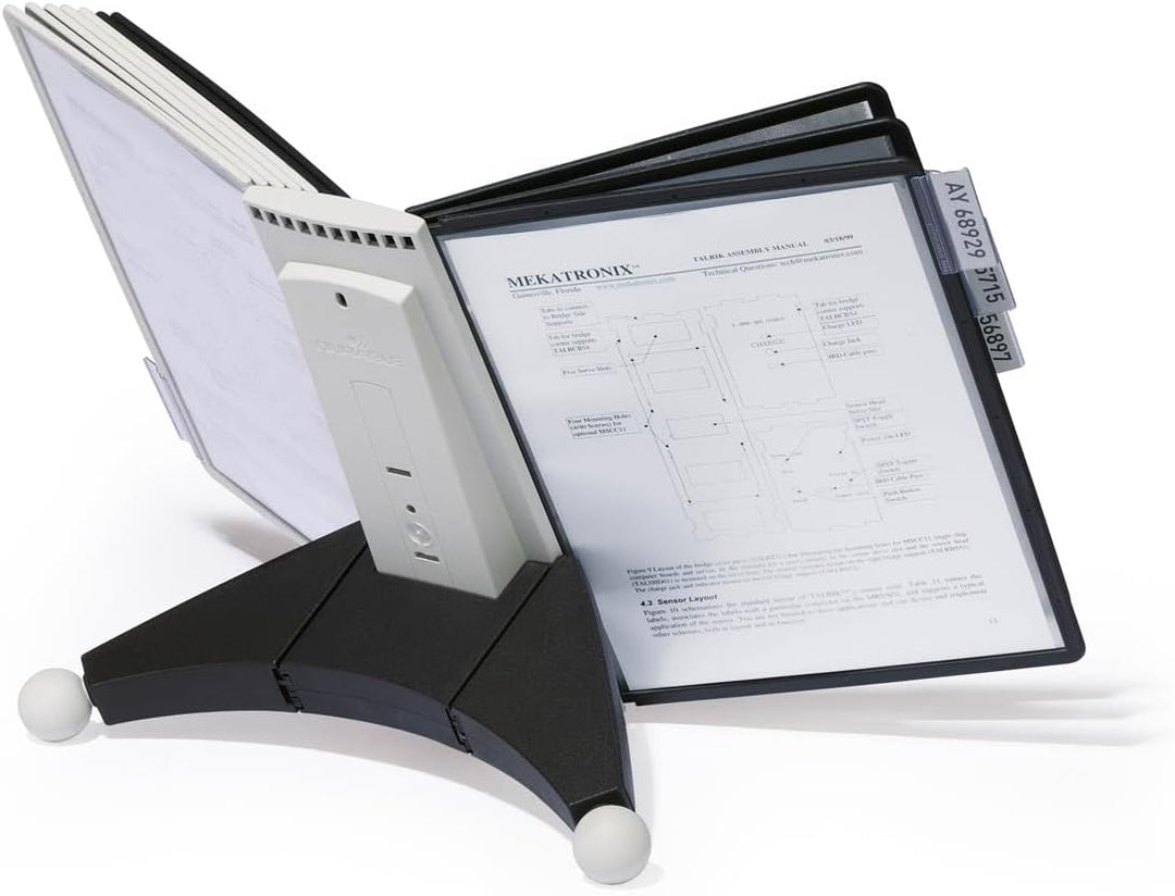 Durable Sichttafelsystem Sherpa Table mit 10 Sichttafeln, 1 Stück, schwarz/grau, 563222 Tisch 10 Taf