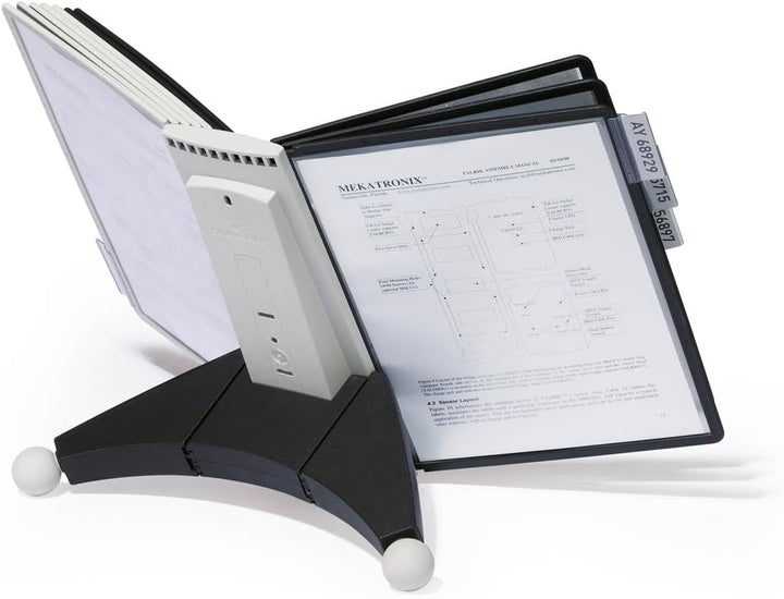 Durable Sichttafelsystem Sherpa Table mit 10 Sichttafeln, 1 Stück, schwarz/grau, 563222 Tisch 10 Taf