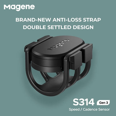 Magene S314 Geschwindigkeitssensor und Trittfrequenzsensor Drahtloser Fahrraddrehzahlsenso Speed Cad
