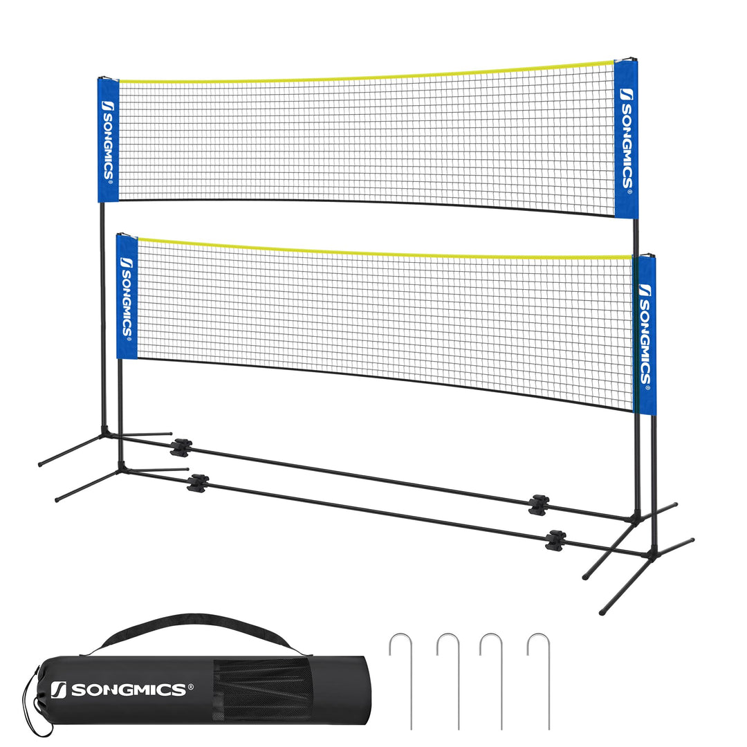 SONGMICS Badmintonnetz, faltbar, einfach zu montieren, leicht zu transportieren, höhenverstellbar (1