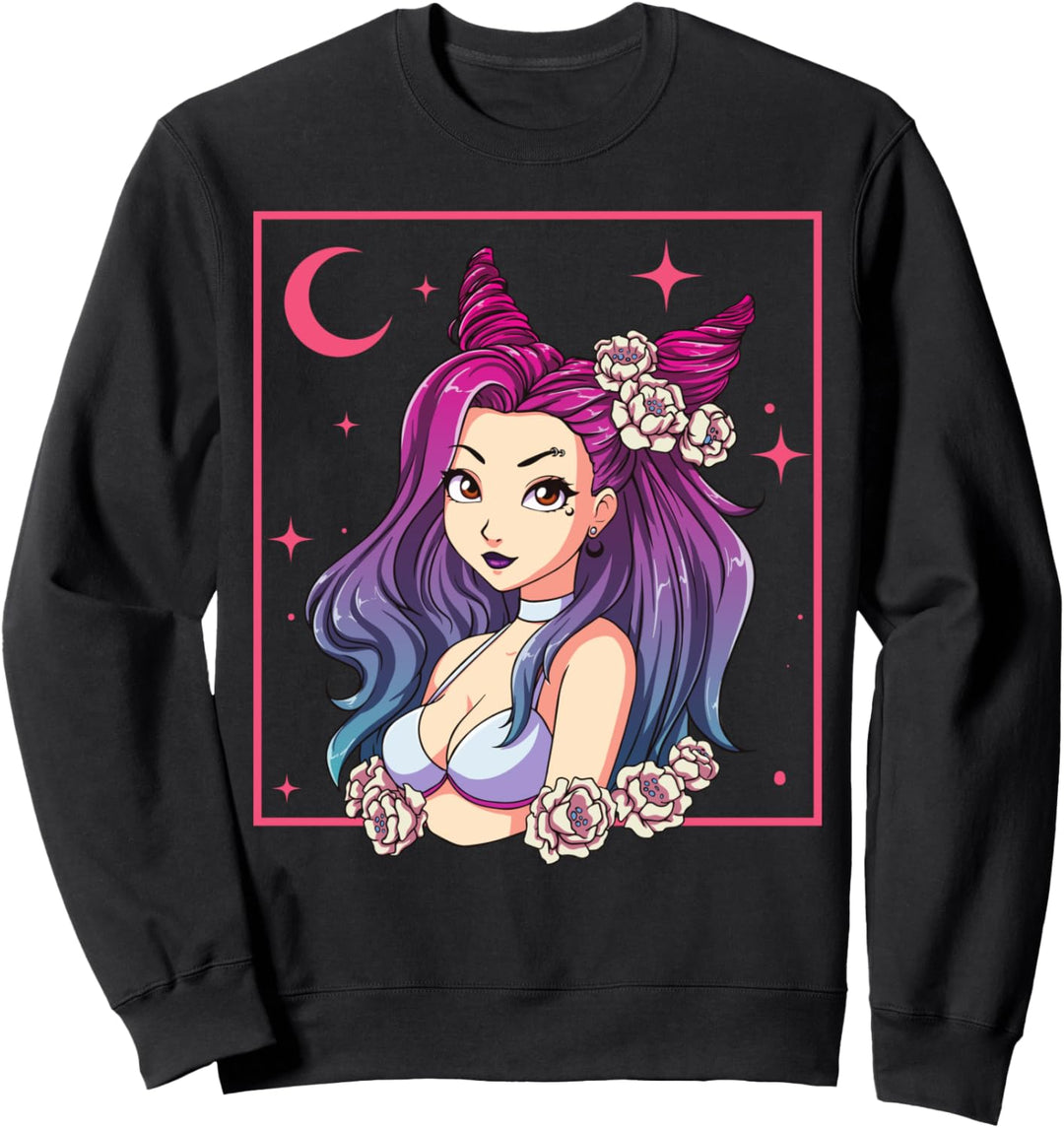 Japanische Japan Goth Anime Girl Kaiju Gothic Anime Sweatshirt