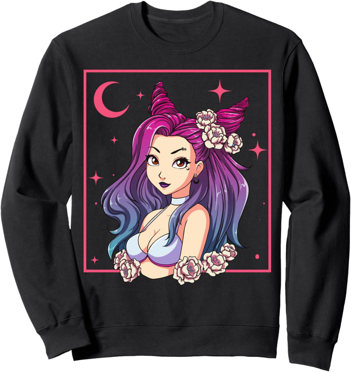 Japanische Japan Goth Anime Girl Kaiju Gothic Anime Sweatshirt