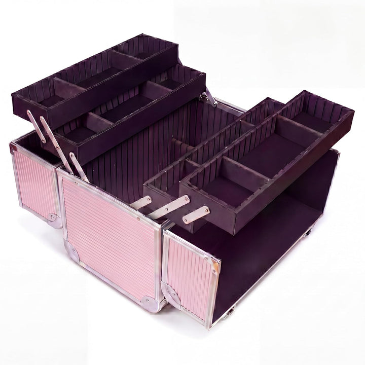 N&amp;BF Kosmetikkoffer Gross Rosa | Profi Schminkkoffer Abschliessbar Leer, Rosa
