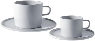 Alessi "Platebowlcup", 4 Stück Mokka-Obertasse, Weiss Mokka-Tasse, Mokka-Tasse