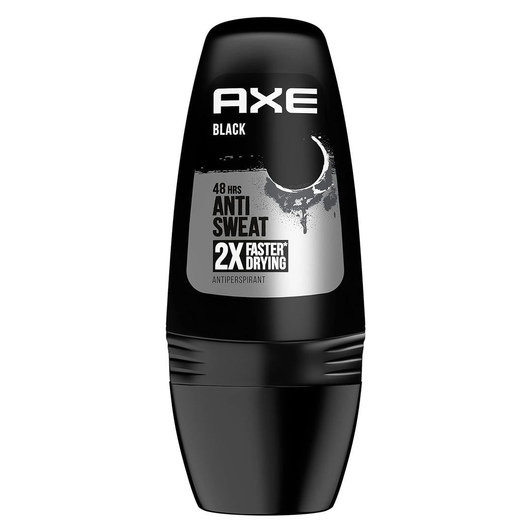 Axe Deodorant für Herren, Roll-On Schwarz, 50 ml, 6 Stück, Schwarz