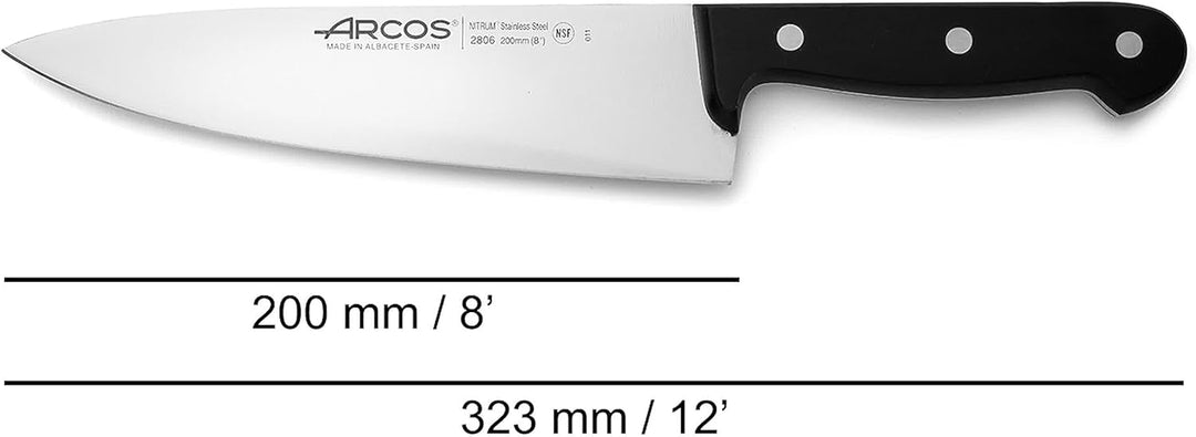 Arcos Messerset 2-teilig - Edelstahl Nitrum, Klinge 360 mm, 363 g - Professionelles Küchenmesser zum