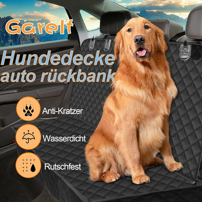 Hundedecke Auto Rückbank, Haltbare Autoschondecke Hund Rücksitz(134x118cm) mit 1 Elastischen Hundesi