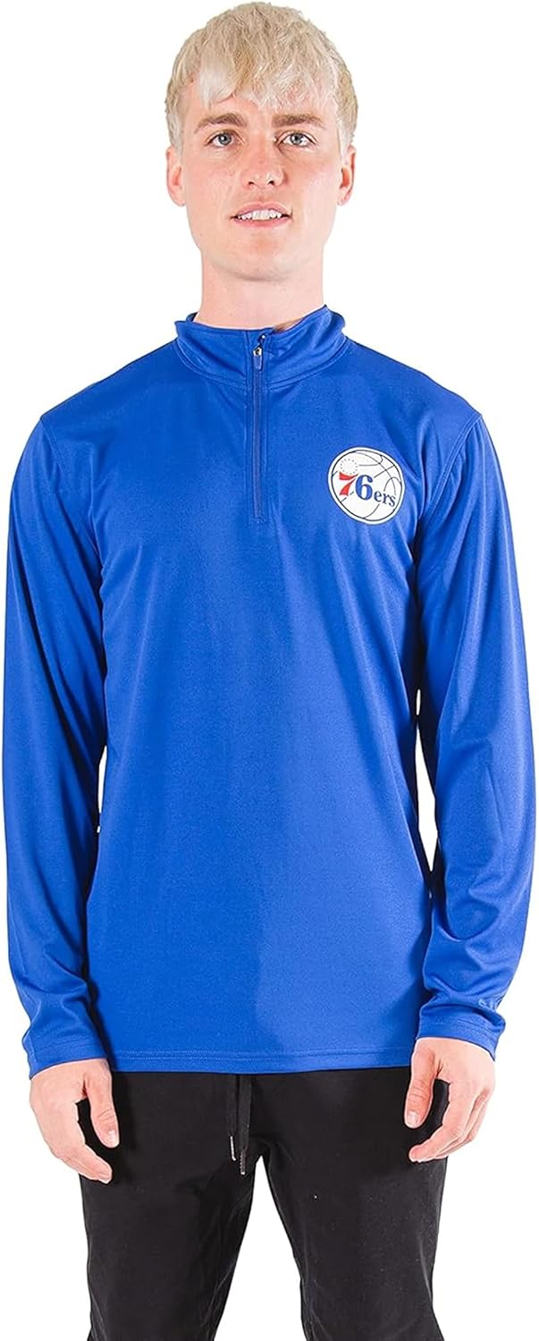 UNK NBA Men's Vlm3138f-am NBA Men's Quarter Zip Poly Knit Long Sleeve Shirt, Team Color (Pack of 1)