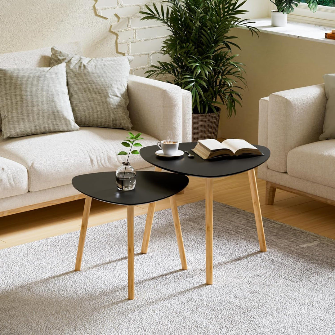 Couchtisch, 2er Set Moderne Wohnzimmertisch, Beistelltisch Coffee Table Sofatisch, Tischkombination