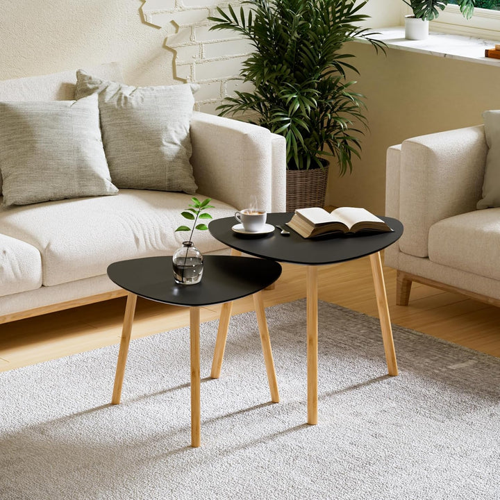 Couchtisch, 2er Set Moderne Wohnzimmertisch, Beistelltisch Coffee Table Sofatisch, Tischkombination