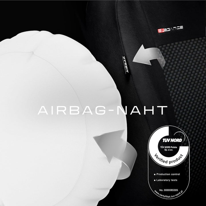 MOTOS Universal-Sitzbezüge Auto für Renault Kangoo Autositzbezüge mit aktivem Airbag-System, dreilag