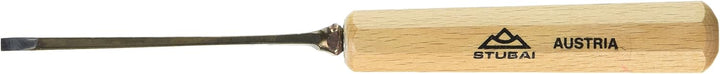 STUBAI Stemmeisen Stechbeitel Serie 52 - Form 1 | Gerades Balleisen 3 mm, mit Holzgriff, für glatte
