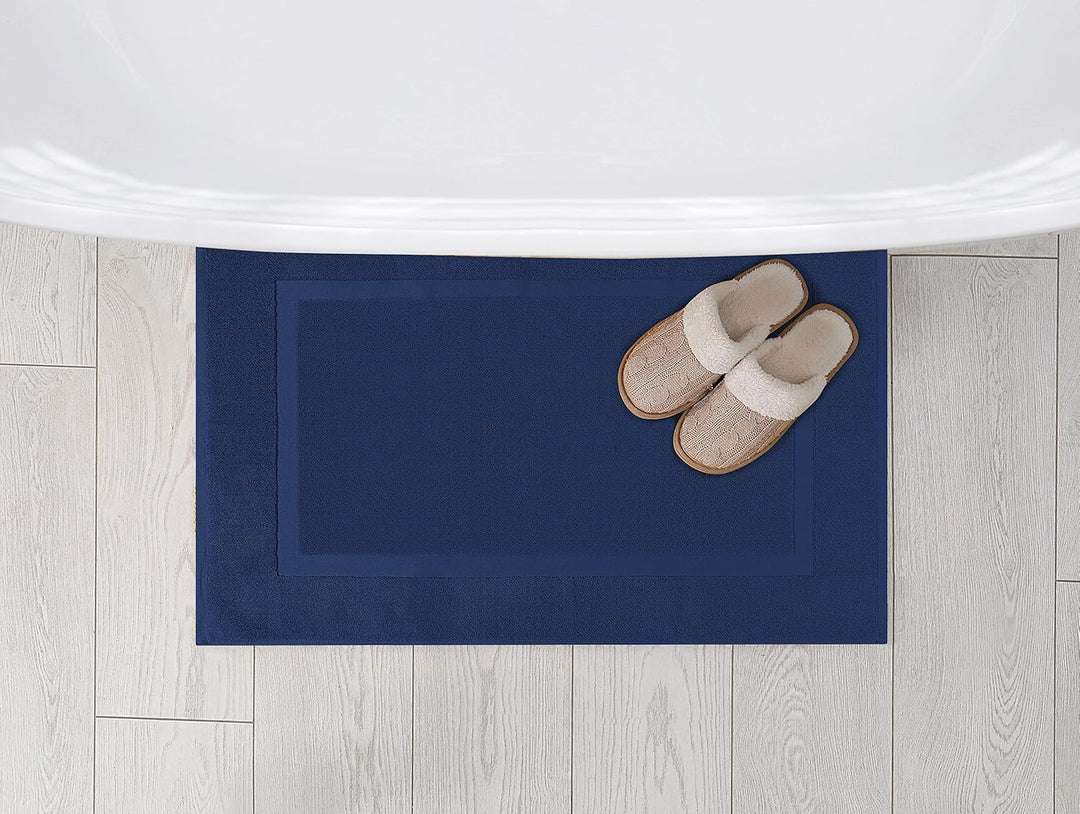 Utopia Towels Badematten mit Baumwollbändern, Marineblau, [kein Badezimmerteppich], 100% ringgesponn